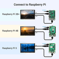 Layar Sentuh HD 5 inci-D 1024*600 IPS Kompatibel dengan Raspberry Pi/BB Black, Dll