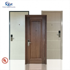 Villa résidentielle de luxe en bois simple double portes d'entrée à l'avant insonorisées pour la maison ou l'hôtel - Product Image 6