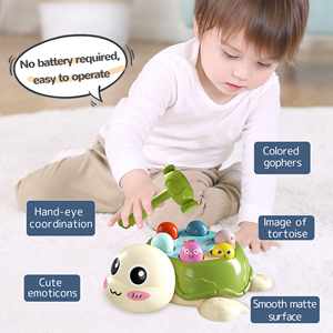 Gioco Grechi Turtle Whack Mole con martello, in plastica, per bambini dai <span class=keywords><strong>3</strong></span> <span class=keywords><strong>anni</strong></span> in su, regalo educativo Montessori, certificato sicuro, bellissimo - Product Image 4