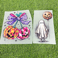 Siap Kirim Gang Sheet Ghost Pumpkin Spider Web Custom Halloween DTF Heat Transfers untuk Kaos Hoodie Pakaian Tas Tote