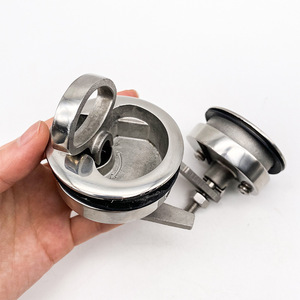 Stainless Steel 316 Marine Floor <b>Latch</b> Round Handle <b>Lock</b> For Boat Yacht Replacement Repair - Product Image 2