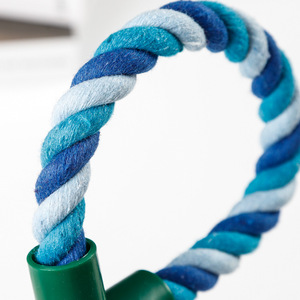 Jouet pour chien en corde de coton en forme de 8, jouet interactif à mâcher pour animaux de compagnie, taille moyenne, design à nœuds colorés pour chiens - Product Image 4