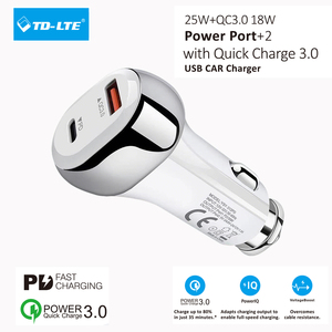 Oem <span class=keywords><strong>Duo</strong></span> Port New Gan Gos Kit de carga 18W 20W 30W 38W 12V 32V Usb 3,0 Qc3 Ai Qi2 En 5V 3A Ce Rc <span class=keywords><strong>Mi</strong></span> Pd Tipo C Cargador de coche - Product Image 1