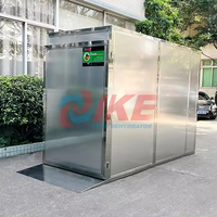 Séchoir alimentaire commercial électrique 300 kg pour viande, saucisses, viande séchée, poisson, avec pompe à chaleur AIO-DF300