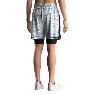 Pantalones Cortos de Baloncesto 2 en 1, Capa Base de Compresión, Capa Exterior de Malla, Diseñados para Máxima Flexibilidad - Product Image 4