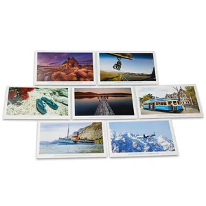 Cartão de postagem de papel impresso personalizado, cartão postal turista