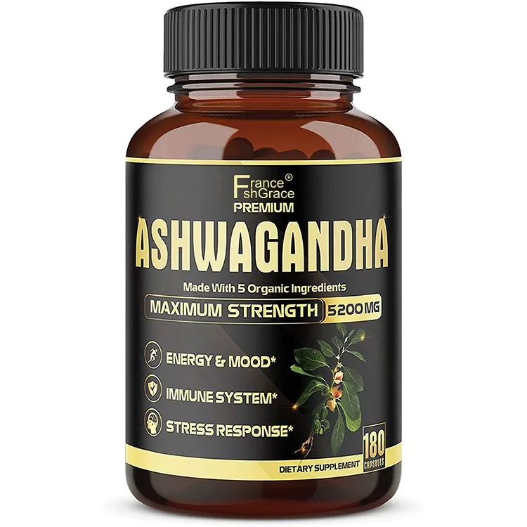 180 Капсулы ashwagandha травяные добавки премиум-класса для снижения раздражительности и стресса