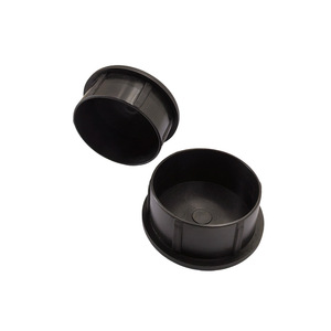 Bouchon de tube circulaire noir 40 60, capuchon d'étanchéité pour tuyau rond, bouchon intérieur en plastique pour accessoires de garde-corps - Product Image 1