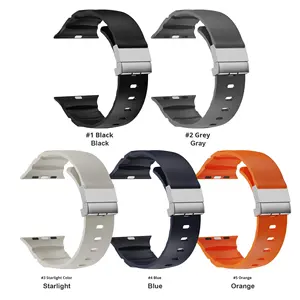 Cinturino in Silicone di Alta Qualità per <span class=keywords><strong>Apple</strong></span> <span class=keywords><strong>Watch</strong></span> Serie 1110 42mm 46mm 9 8 7 <span class=keywords><strong>6</strong></span> SE Ultra 49mm con Chiusura Magnetica a Sgancio Rapido - Product Image 4