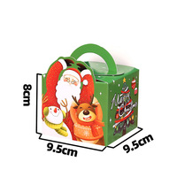 Boîte d'emballage en papier rigide personnalisée pour petits cadeaux de Noël, bonbons aux pommes