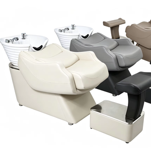 Fauteuil de salon moderne en cuir PU pour <span class=keywords><strong>lavabo</strong></span> en céramique, réglable, avec cadre antirouille |   Salon de coiffure, salon de barbier, commerce - Product Image 5