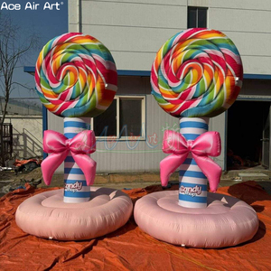 Escultura Inflable de Caramelo en Forma de Piruleta Colorida para la Inauguración de una Tienda de Dulces, Decoración para Eventos con Temática Dulce - Product Image 6
