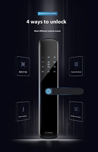 Bosch id60c Thông Minh Kỹ thuật số Khóa vân tay mật khẩu chống trộm thẻ từ khóa đám mây lưu trữ dữ liệu cho gỗ Kết nối Wifi - Product Image 4