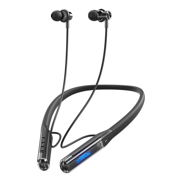Ultra-Long Battery Life with Digital Display Noise Cancelling Sports Wireless BT Earbuds for Running Gym and Workout