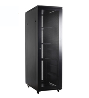 Rak Server Keamanan Siber 42U 19 Inci Kabinet Server Lebar 600mm Pintu Depan/Belakang Berventilasi Baja SPCC Tersedia