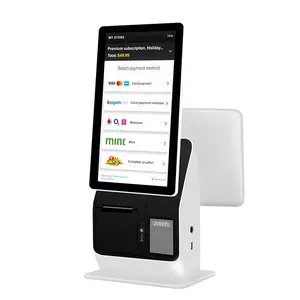 Desktoprestaurant 15.6 pouces mini système de paiement tactile point de vente nfc terminal pos kiosque de commande en libre-service