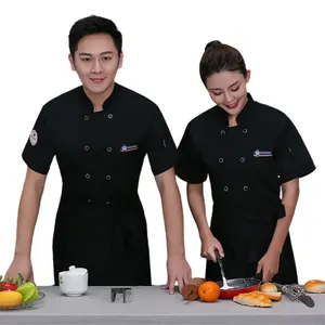 SunYue Kapas Catering Staf Pelayan Chef Seragam untuk Makanan Cepat Saji Restoran & Coffee Shop & Saloon & Bakery