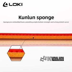Caoutchouc de ping-pong Thor, caoutchouc inversé haute élasticité, série Rui Long 1, <span class=keywords><strong>film</strong></span> bicolore rouge/noir, pour attaque rapide lisse/loop. - Product Image 5