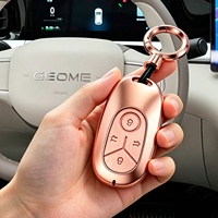 Étui de clé en alliage de zinc pour Geely EX2 2025 2026, housse de clé de voiture, télécommande, porte-clés 4 boutons, pièces automobiles