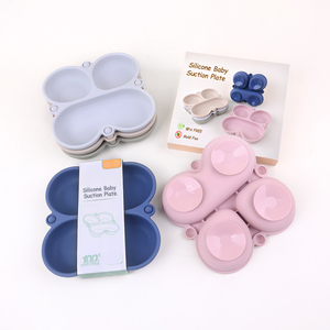 Logo personnalisé Assiettes en silicone sans BPA Passe au lave-vaisselle Bébé Assiette à ventouse Bol en silicone Plateau alimentaire Conteneur pour tout-petits - Product Image 4