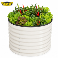 Bac de jardin rond en acier galvanisé thermolaqué pour légumes à racines profondes, kit de jardinage facile à assembler, fournisseur