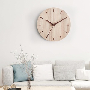 <span class=keywords><strong>Horloge</strong></span> murale créative scandinave simple <span class=keywords><strong>en</strong></span> bois <span class=keywords><strong>massif</strong></span> sans perçage, style Art Déco, pour salon, décoration transfrontalière - Product Image 4