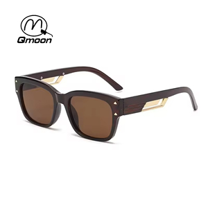 Lunettes de soleil carrées QMOON style rétro en PC, monture intégrale, protection UV400, légères, élégantes et luxueuses, unisexe, 2026 - Product Image 5