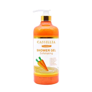 Cassillia oem odm gel douche moussant pour le corps cif mousse de salle de bain gel douche exfoliant blanchissant