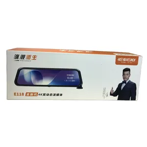 E118 9.66 polegadas, venda quente, e-car, com lente de 6 vidro, alta definição, que suporta toque e controle de wifi, câmera dash