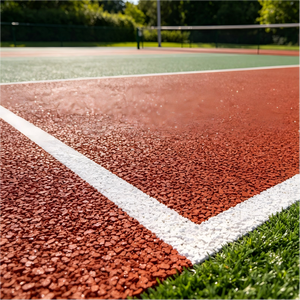 Granulés de caoutchouc EPDM colorés et sécuritaires pour revêtements de sol, granulométrie 1-3 mm, pour pistes de course scolaires - Product Image 1