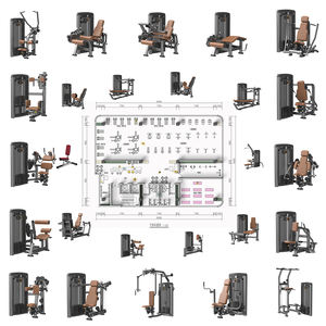 Palestra Fitness in acciaio con addominali per esercizi addominali per la selezione del carico dei Pin per l'allenamento dei muscoli delle gambe - Product Image 3