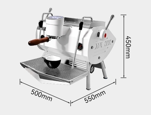 Máquina de Café Espresso Italiana Profesional con Carcasa de Acero Inoxidable para Preparar Chocolate Caliente y Cappuccino en Cafeterías - Product Image 6