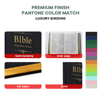 Bible Sacrée Compacte Professionnelle en Cuir PU de Qualité Supérieure, Choix Expert, Impression Durable pour Livres Religieux