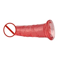 Dildo Realista de TPE de Alta Transparencia con Ventosa Impermeable - Ecológico, Portátil, Multicolor, 375g