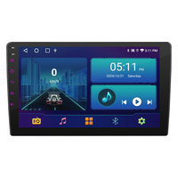 Autoradio Android Quad Core avec écran tactile IPS 9/10 pouces, GPS, stéréo Bluetooth, CarPlay sans fil, lecteur vidéo de recul