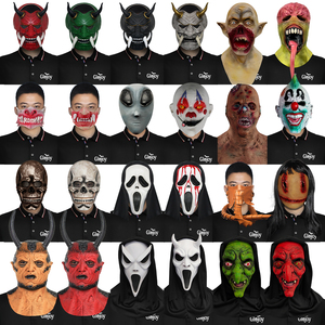 <span class=keywords><strong>Masque</strong></span> de fantôme multi-styles en latex, <span class=keywords><strong>visage</strong></span> d'horreur, démon effrayant pour maison hantée, escape room, accessoire d'Halloween, fête costumée, personnalisable - Product Image 1