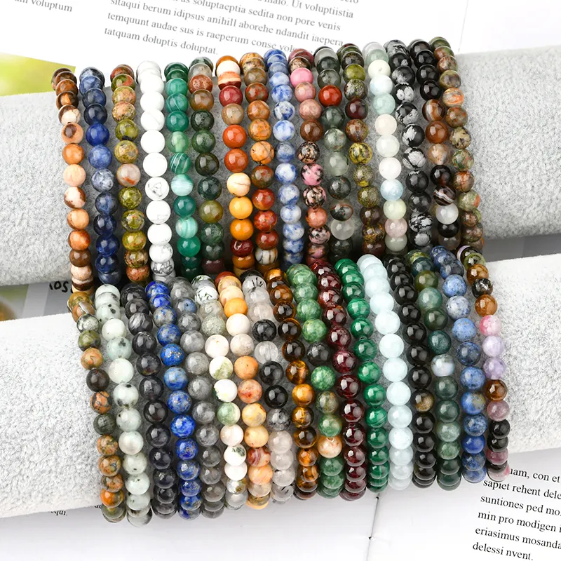 Bracelet de perles de cristal de guérison d'énergie 6MM grande variété de Bracelet de perles de cristal pour enfants cadeaux