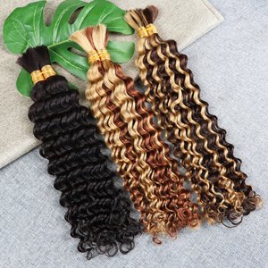 Extensiones de Cabello Virgen Brasileño NUOCHENG, Ondulado, de Alta Calidad, con Doble Trama a Máquina, Micro-Link, Solo en Colores Más Oscuros - Product Image 1
