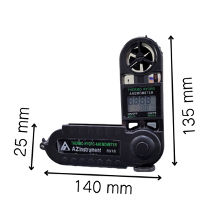 Anémomètre de poche TTLTES pour la mesure de la vitesse et de l'humidité, avec plage de mesure de 1,1 à 20,0 m/s - Product Image 2