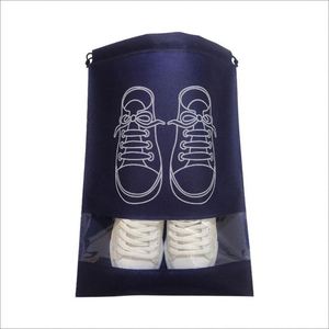 Home-use <b>Drawstring</b> Non-woven Fabric <b>Waterproof</b> Customizable Logo Printing Fashionable Travel Storage <b>Bag</b> for Shoes - Product Image 4