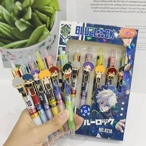 6 pièces/boîte Anime Gel stylo mignon dessin animé 0.5mm encre noire stylo à bille enfants apprentissage papeterie récompense cadeau de fête des enfants - Product Image 5