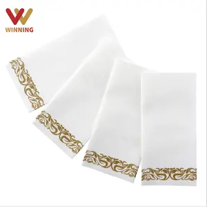 100 Disposable Guest Towels Soft And Absorbent Linen-Feel Paper Hand Towels Durable Decorative Bathroom Hand Paper Napkins Good
