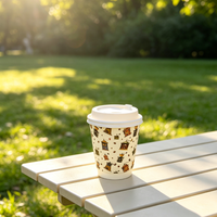 Gobelets en papier jetables écologiques à double paroi, imperméables, de qualité alimentaire, biodégradables et compostables, avec technologie de mousse APP