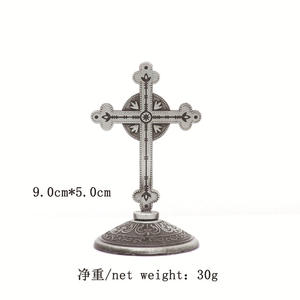Holy Ornaments-Cruz religiosa católica, 9x5cm, estatua de Jesús, artesanía, figura de Base de Eith - Product Image 4