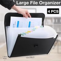 Organizador de archivos de acordeón de 13 bolsillos, carpeta de archivos con cubierta y Pestaña de color, carpeta de archivos expandible de tamaño legal con letras A4 portátil