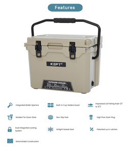 25Quart Hard Plastic Drink Food Grade Ice Chest Camo Cooler Box for <strong>Camping</strong> Rushed Rotomolded <strong>Storage</strong> <strong>Unit</strong> - Product Image 5