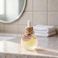 Bouteilles de soins de la peau cosmétiques en verre givré avec pompe Pp buse adaptée salle de bain vanité commode étagère compte-gouttes bouteille