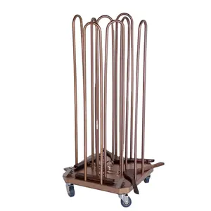 Stainless steel clothes hanger stacker with universal wheel