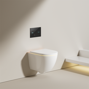 Set wc da bagno da 48 cm con montaggio a parete in stile occidentale di fascia alta in ceramica a due pezzi con ciotola allungata senza montatura da parete-Hang <span class=keywords><strong>W.C.</strong></span> - Product Image 3