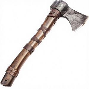 Thewizcrafts Handmade Flat Backed <b>Axe</b> Head Premium Quality Industrial Grade Tear Wood Leather Sheath Custom 3 Months Warranty - Product Image 4